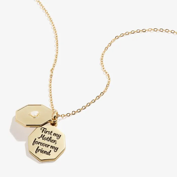 039First My Mother Forever My Friend039 Slider Charm Necklace Gold Women Alex And Ani Heart 039First My Mother Forever My Friend039 Slider Charm Necklace Gold Women Alex And Ani Heart