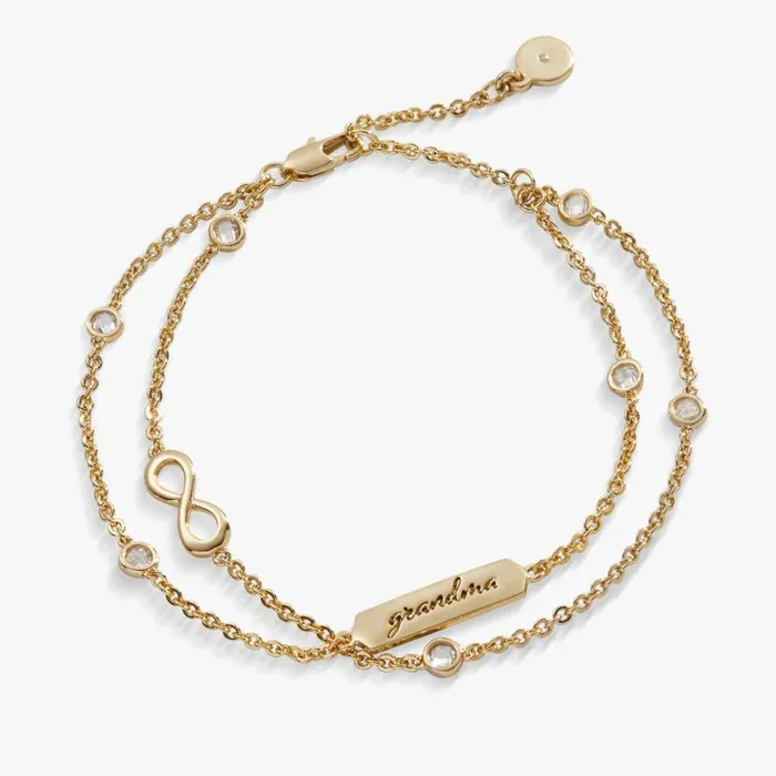 039Grandma039 Infinity Chain Bracelet Adjustable Silver Women Alex And Ani Love