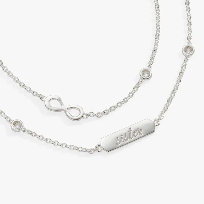 039Sister039 Infinity Chain Bracelet Adjustable Silver Women Alex And Ani Love