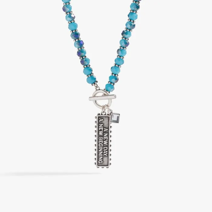 A New Day A New Beginning Toggle Necklace Silver Women Alex And Ani Necklaces