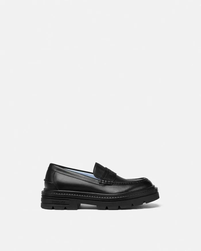 Adriano Loafers Black Men Versace Loafers and Slippers