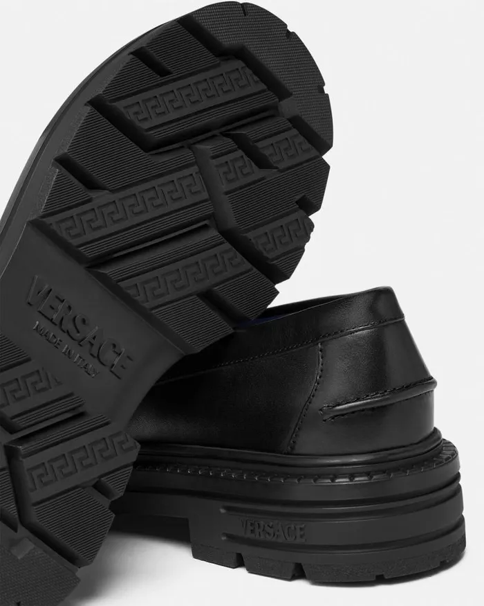 Adriano Loafers Black Men Versace Loafers and Slippers