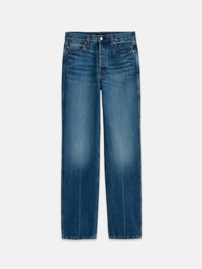 Alex Mill Denim Women Carla High Rise Straight Jean Vintage Dark Indigo