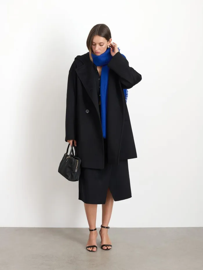 Alex Mill Jackets Outerwear Women Double Breasted Coat In Cashmere Black