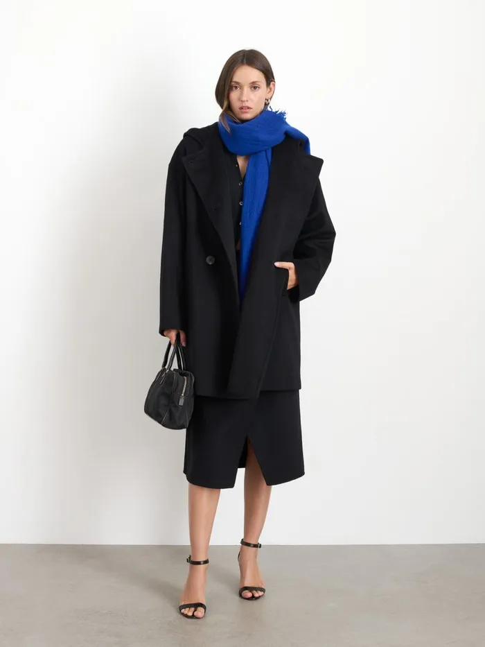 Alex Mill Jackets Outerwear Women Double Breasted Coat In Cashmere Black
