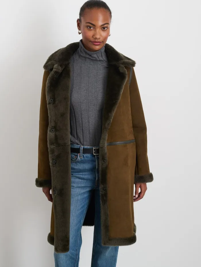 Alex Mill Jackets Outerwear Women Owen Barry Shearling Dorset Coat
