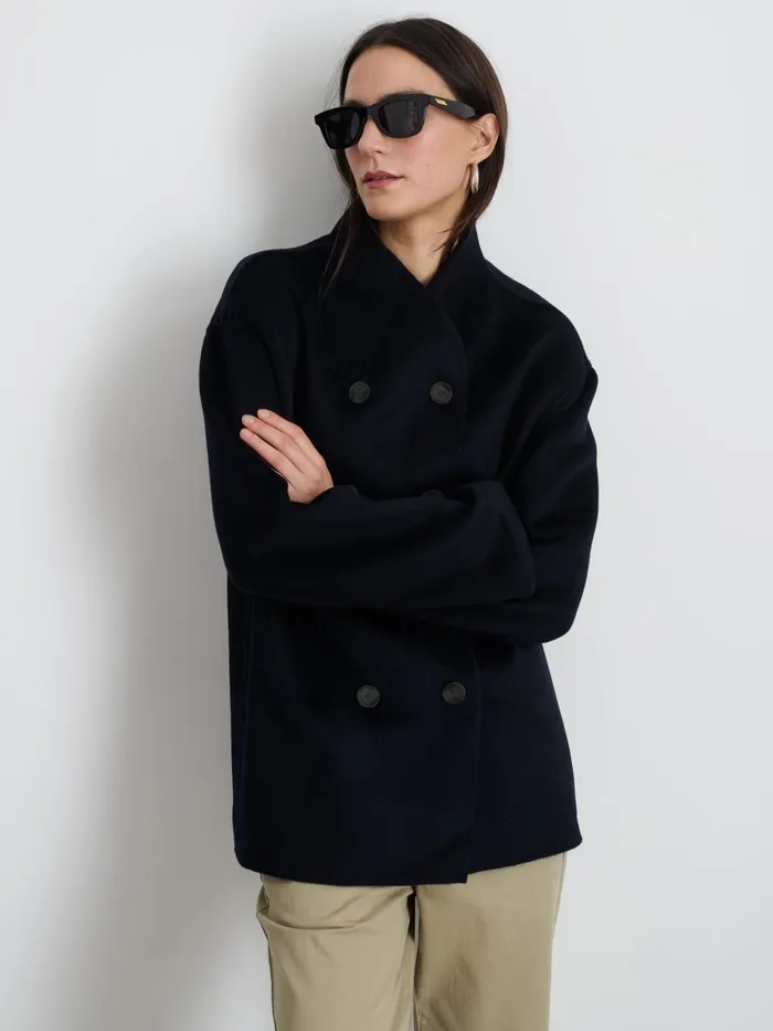 Alex Mill Jackets Outerwear Women Sophia Coat In Wool Dark Navy