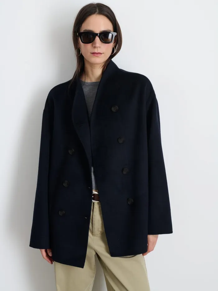 Alex Mill Jackets Outerwear Women Sophia Coat In Wool Dark Navy