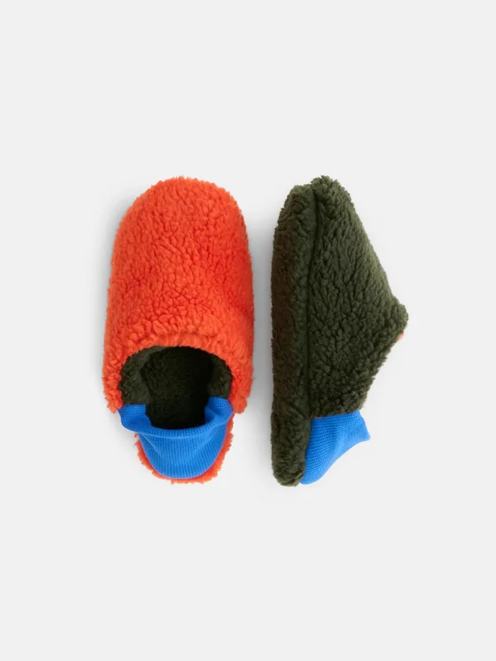 Alex Mill Men Sherpa House Shoes Orange