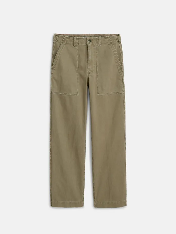 Alex Mill Pants Men Field Pant In Herringbone Vintage Olive