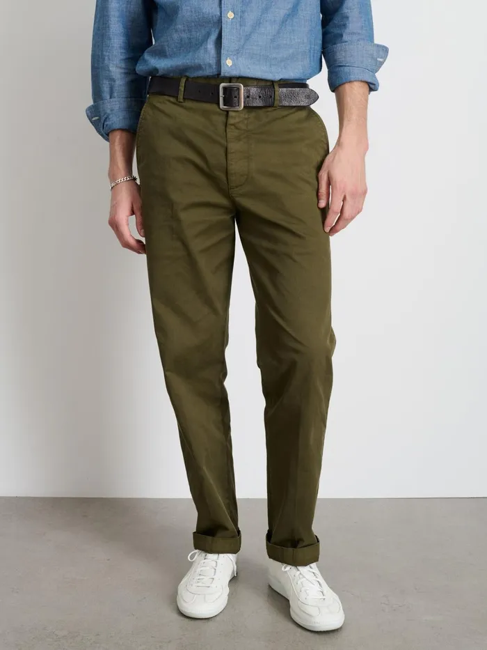 Alex Mill Pants Men Slim Trouser In Chino Military Olive