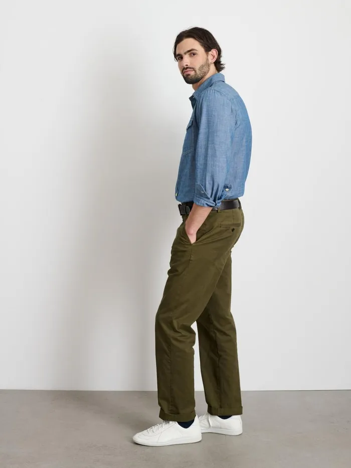 Alex Mill Pants Men Slim Trouser In Chino Military Olive