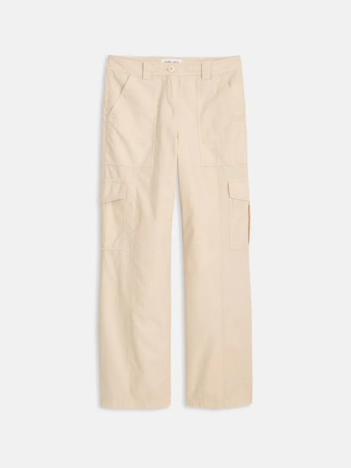 Alex Mill Pants Women Ivy Cargo Pant Light Bone