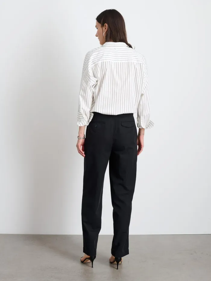 Alex Mill Pants Women Keaton Double Pleat Pant In Twill Rich Black