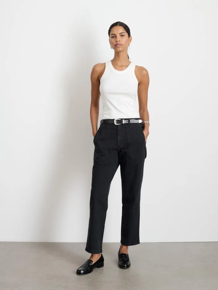 Alex Mill Pants Women Neil Pant In Herringbone Washed Black