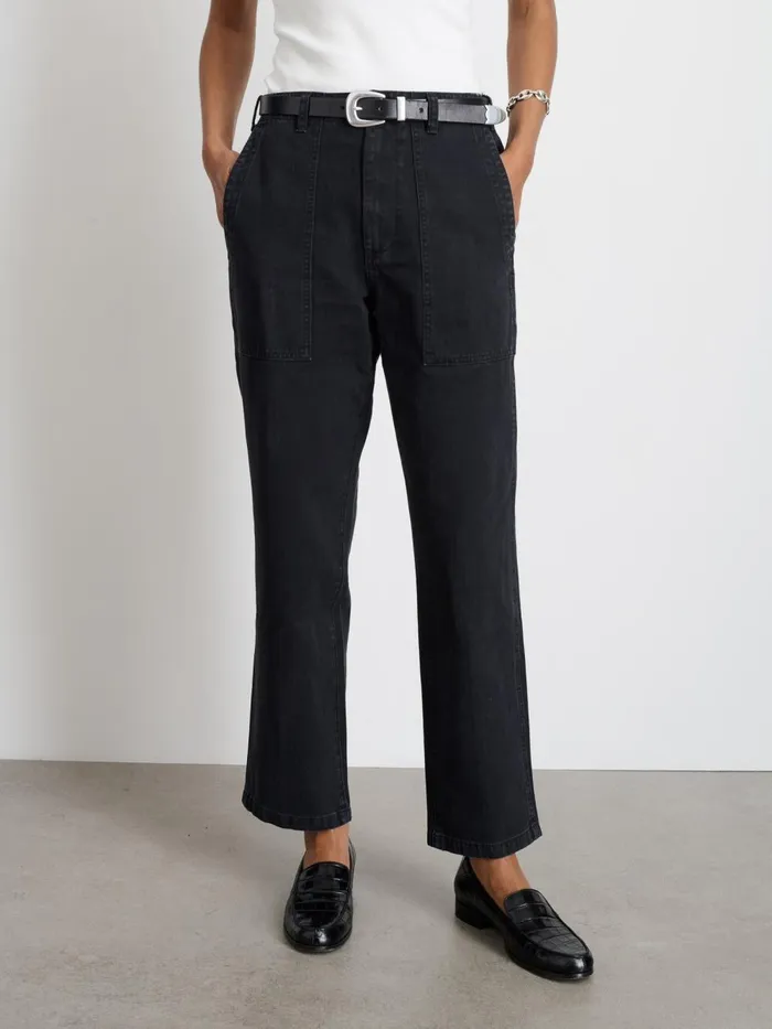 Alex Mill Pants Women Neil Pant In Herringbone Washed Black