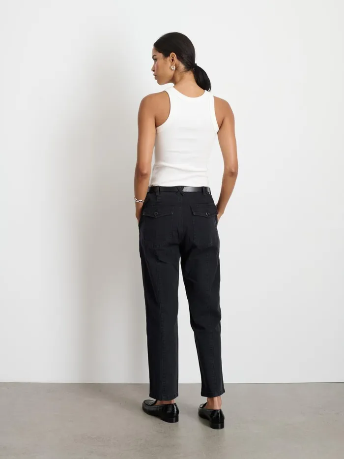 Alex Mill Pants Women Neil Pant In Herringbone Washed Black