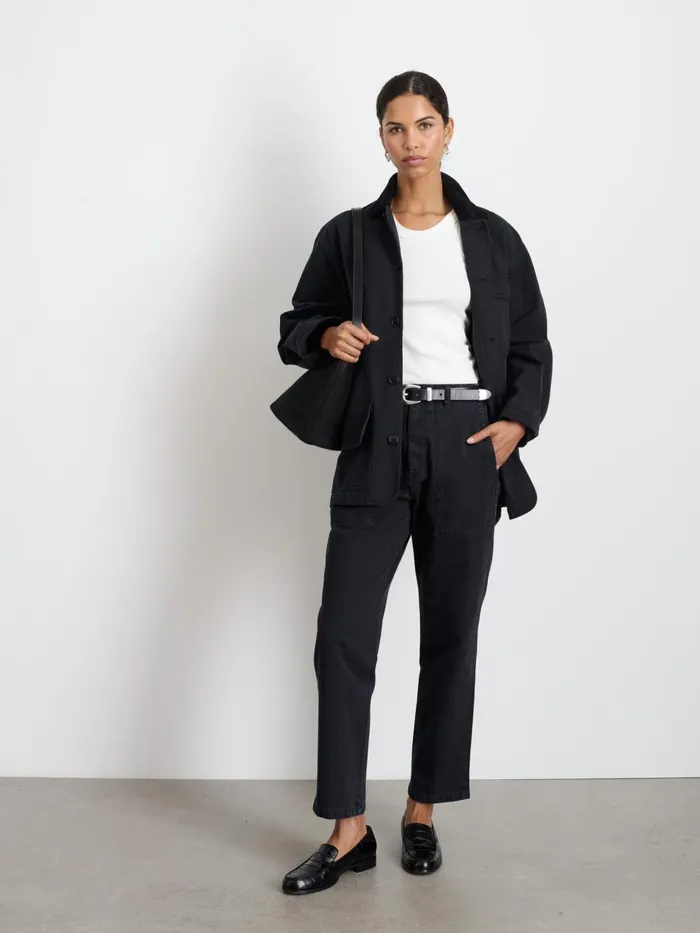 Alex Mill Pants Women Neil Pant In Herringbone Washed Black