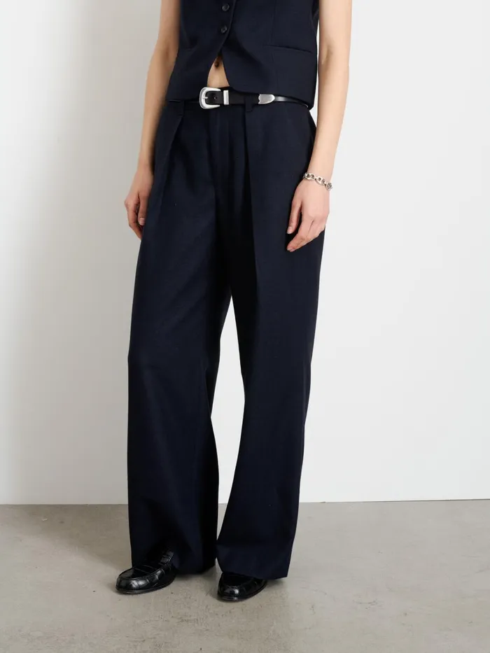 Alex Mill Pants Women Soho Trouser In Wool Dark Navy
