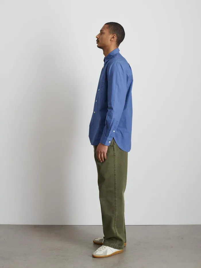 Alex Mill Shirts Men Easy Shirt In Cotton Poplin Grey Blue