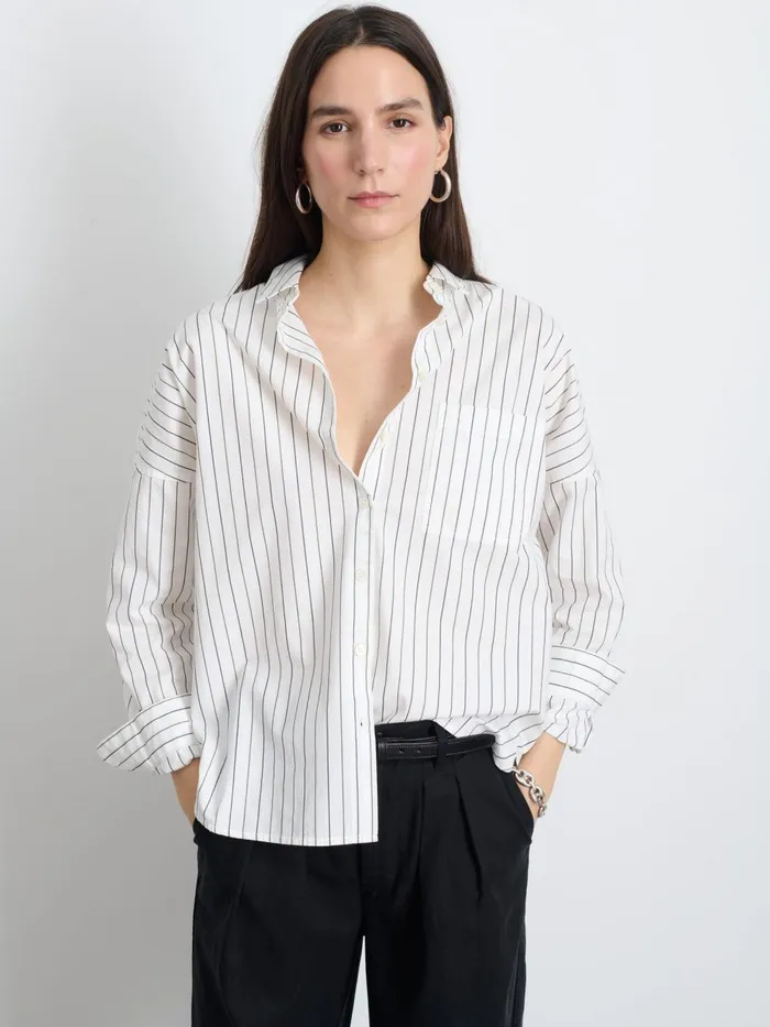 Alex Mill Shirts Tops Women Jo Shirt In Striped Paper Poplin