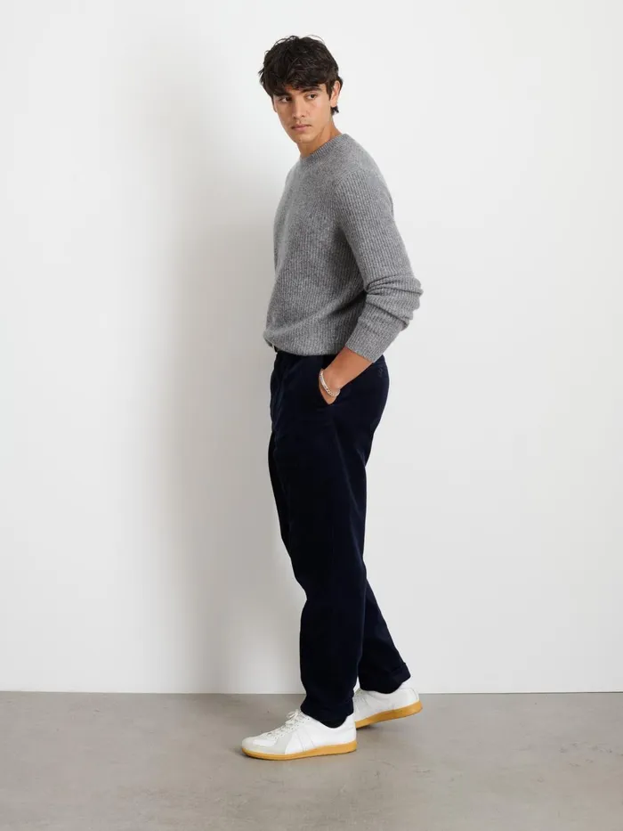 Alex Mill Suiting Blazers Men Standard Pleated Pant In Corduroy Dark Navy