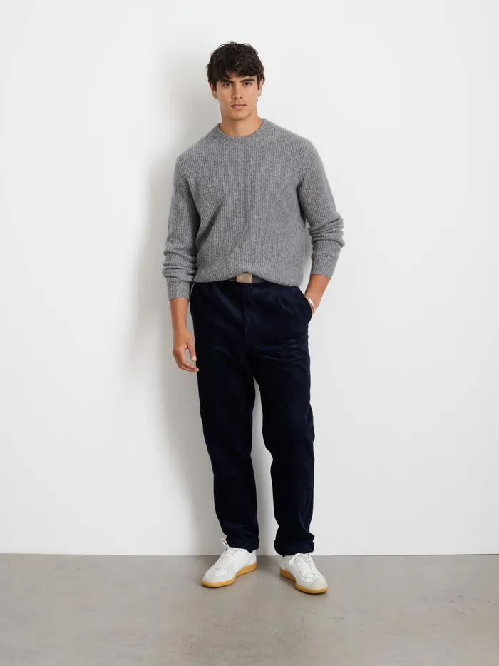 Alex Mill Suiting Blazers Men Standard Pleated Pant In Corduroy Dark Navy