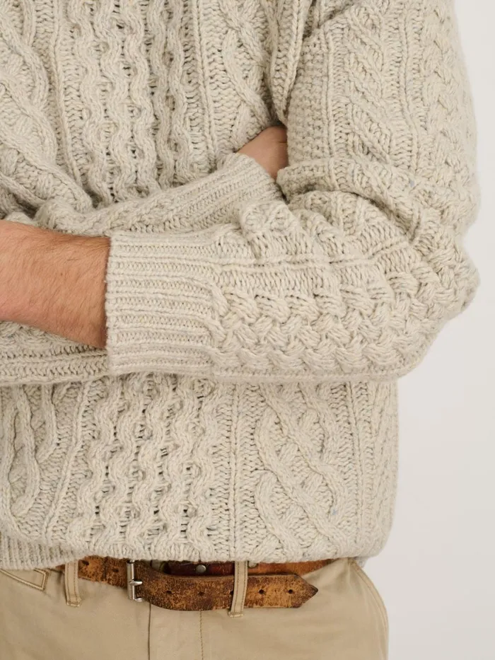Alex Mill Sweaters Sweatshirts Men Donegal Fisherman Sweater Oatmeal