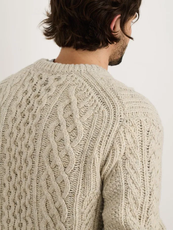 Alex Mill Sweaters Sweatshirts Men Donegal Fisherman Sweater Oatmeal
