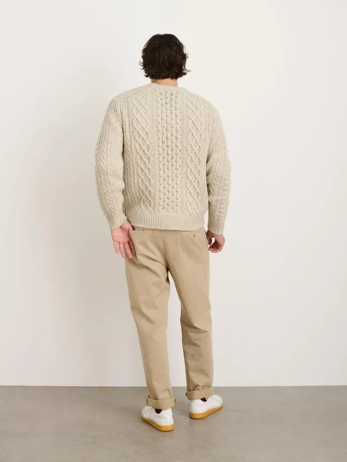 Alex Mill Sweaters Sweatshirts Men Donegal Fisherman Sweater Oatmeal