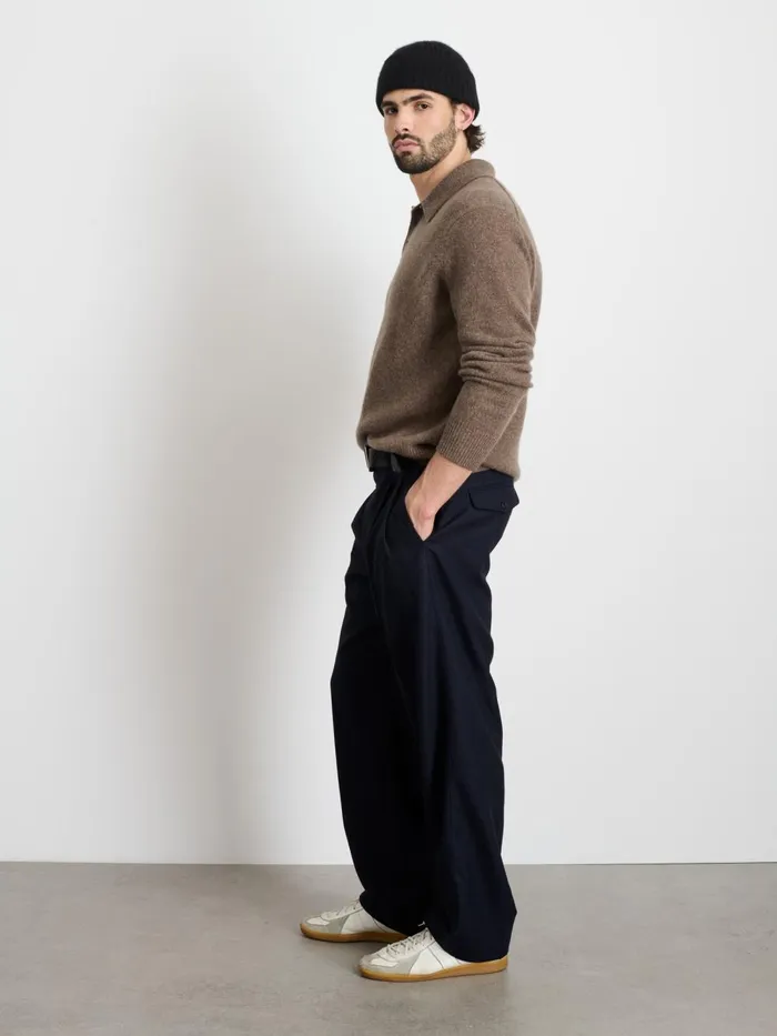 Alex Mill Sweaters Sweatshirts Men Jacob Polo Sweater In Cashmere Heather Walnut