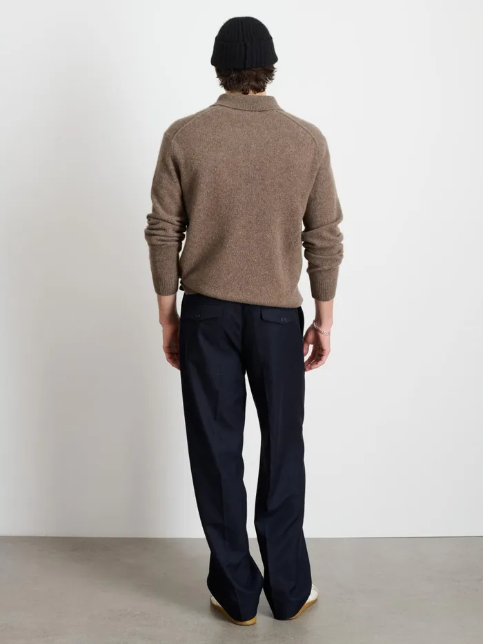 Alex Mill Sweaters Sweatshirts Men Jacob Polo Sweater In Cashmere Heather Walnut
