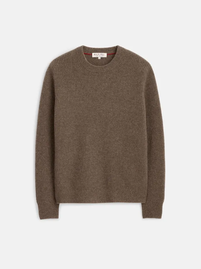 Alex Mill Sweaters Sweatshirts Men Jordan Sweater In Washed Cashmere Heather Walnut Alex Mill Sweaters Sweatshirts Men Jordan Sweater In Washed Cashmere Heather Walnut