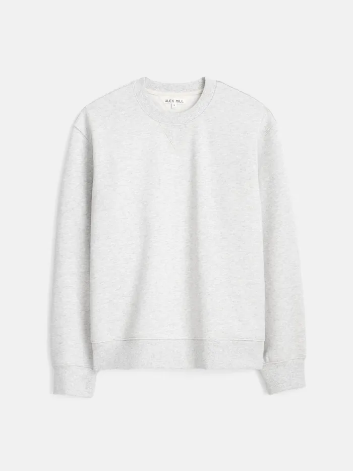 Alex Mill Sweaters Sweatshirts Men Marlon Sweatshirt In Cotton Fleece Light Heather Grey Alex Mill Sweaters Sweatshirts Men Marlon Sweatshirt In Cotton Fleece Light Heather Grey
