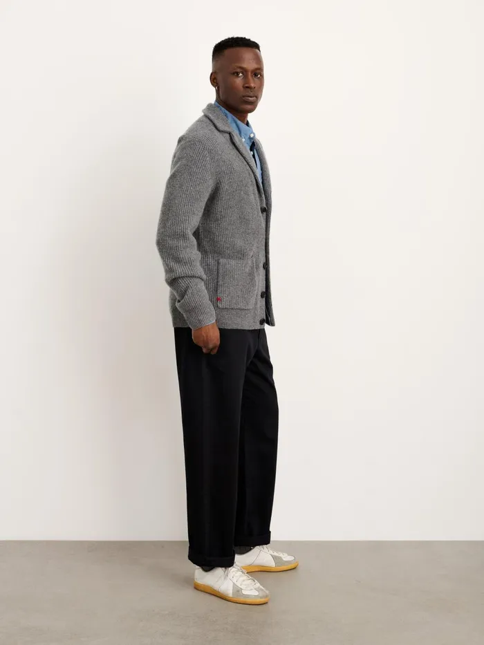 Alex Mill Sweaters Sweatshirts Men Mitchell Cardigan In Washed Cashmere Heather Pewter