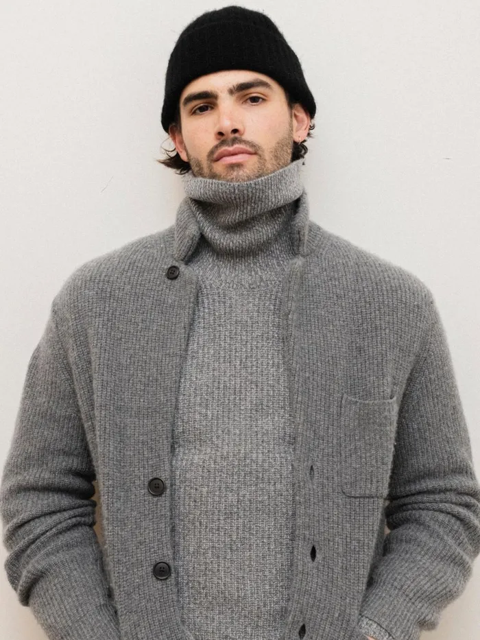 Alex Mill Sweaters Sweatshirts Men Mitchell Cardigan In Washed Cashmere Heather Pewter