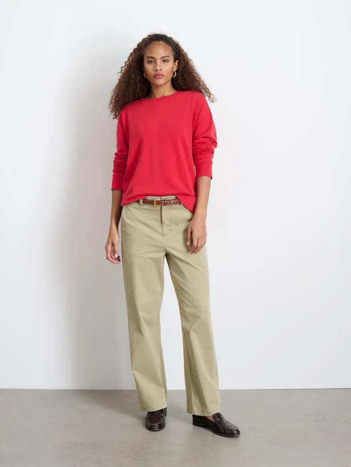 Alex Mill Sweaters Women Frankie Sweatshirt In Vintage Wash Cardinal Alex Mill Sweaters Women Frankie Sweatshirt In Vintage Wash Cardinal
