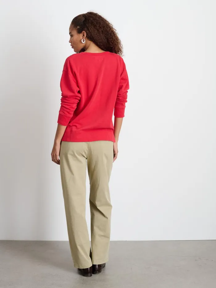 Alex Mill Sweaters Women Frankie Sweatshirt In Vintage Wash Cardinal Alex Mill Sweaters Women Frankie Sweatshirt In Vintage Wash Cardinal