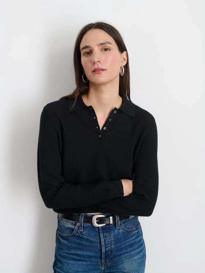Alex Mill Sweaters Women Jac Polo Sweater Black