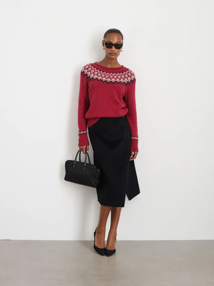 Alex Mill Sweaters Women Jamie Fair Isle Sweater Red
