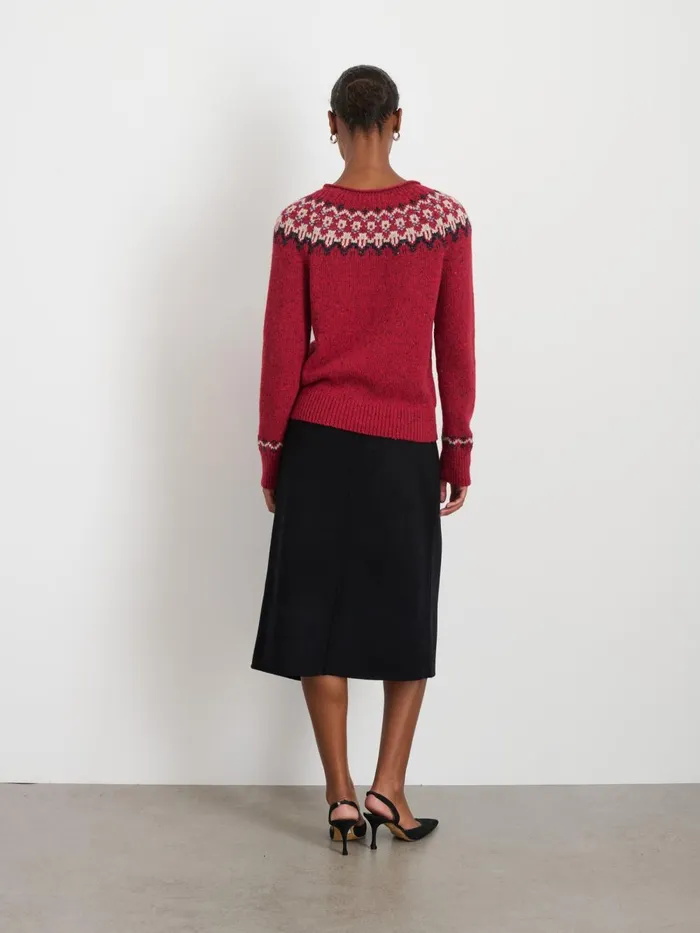 Alex Mill Sweaters Women Jamie Fair Isle Sweater Red