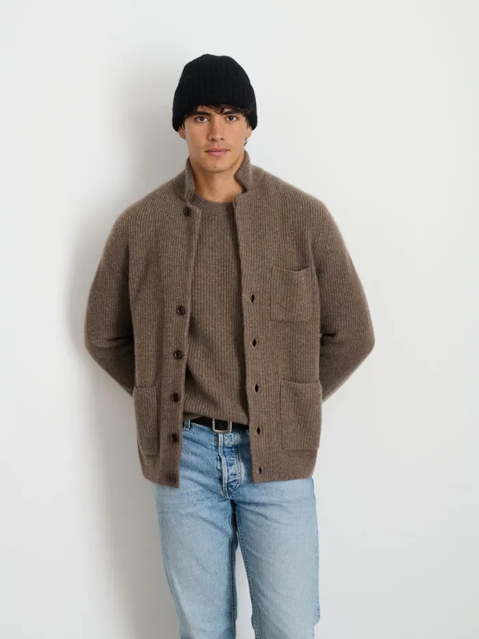 Alex Mill Sweaters Women Mitchell Cardigan In Washed Cashmere Heather Walnut