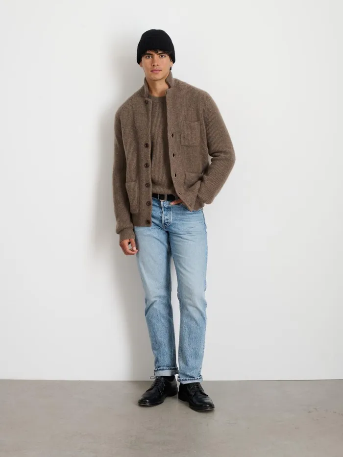 Alex Mill Sweaters Women Mitchell Cardigan In Washed Cashmere Heather Walnut