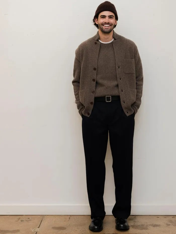Alex Mill Sweaters Women Mitchell Cardigan In Washed Cashmere Heather Walnut