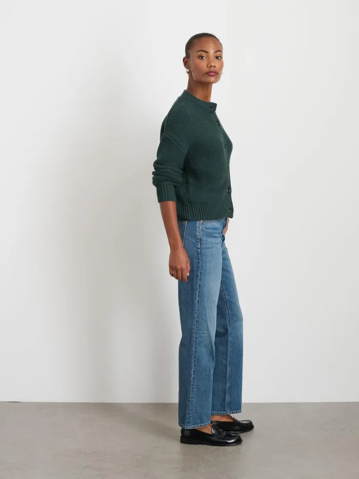 Alex Mill Sweaters Women Nico Cardigan In Cotton Dark Spruce