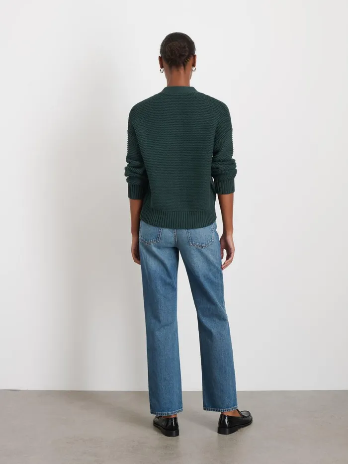 Alex Mill Sweaters Women Nico Cardigan In Cotton Dark Spruce
