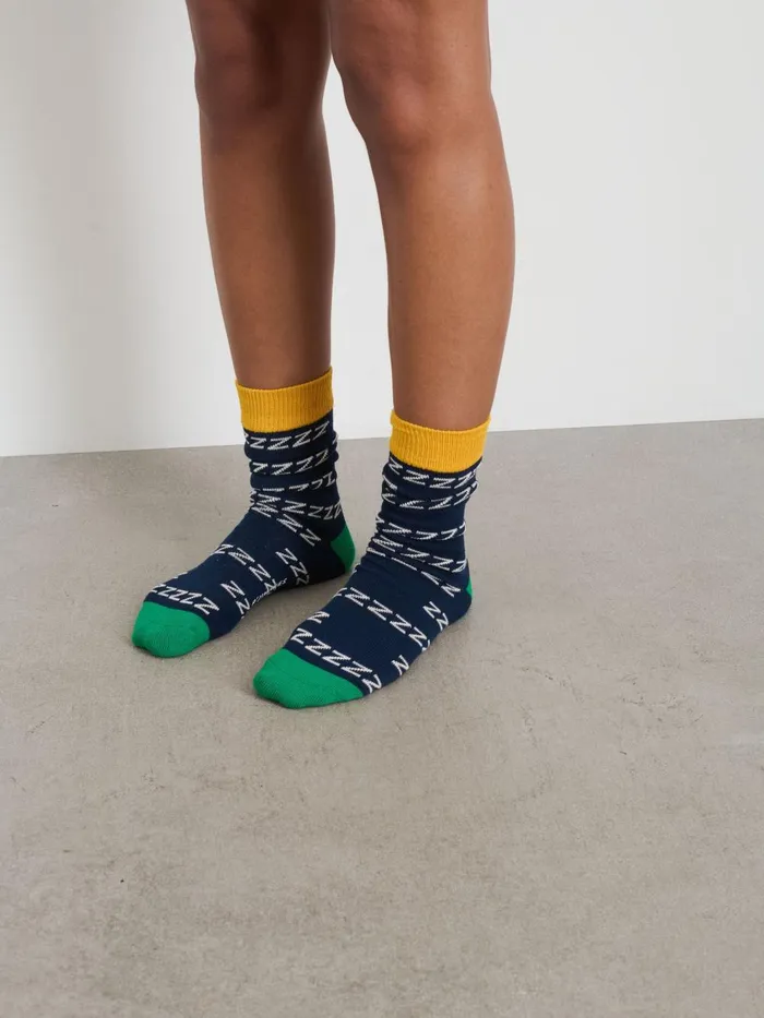 Alex Mill Women P039jimmies Zzzzz Socks Navy