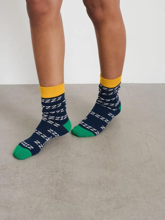 Alex Mill Women P039jimmies Zzzzz Socks Navy