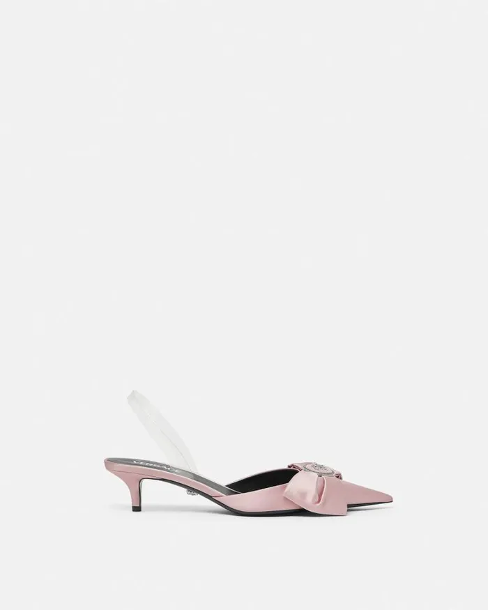 Alia Slingback Pumps 45 Mm Light Pink Women Versace Pumps and Slingbacks