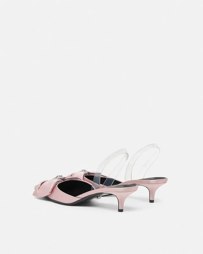 Alia Slingback Pumps 45 Mm Light Pink Women Versace Pumps and Slingbacks